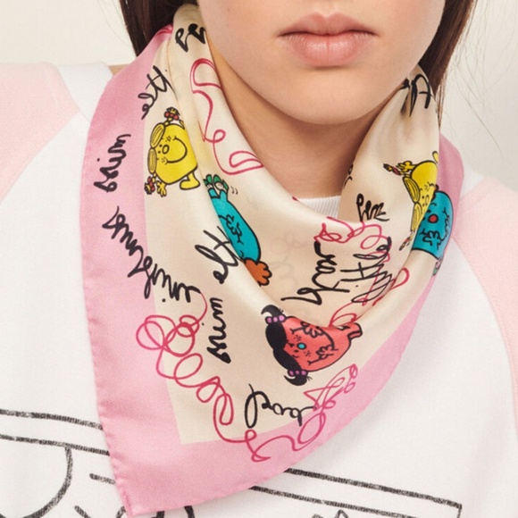 Printed silk twill scarf from Sandro - Picture 2 of 7